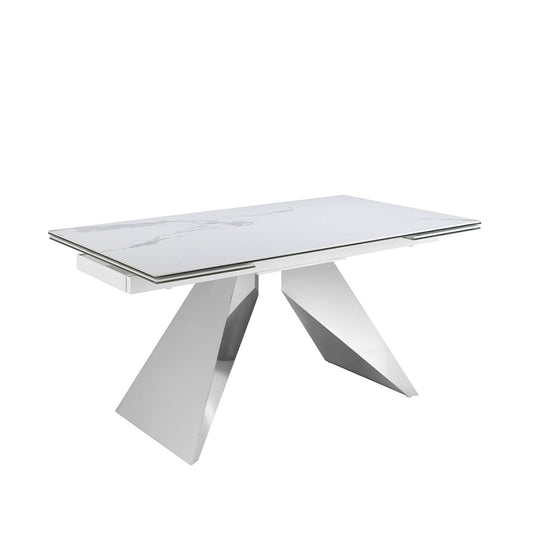 Rectangular porcelain marble extending dining table - Angel Cerdá