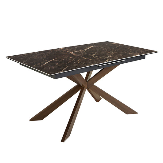 Rectangular porcelain marble extending dining table - Angel Cerdá