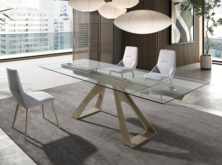 Extendable glass dining table - Angel Cerdá