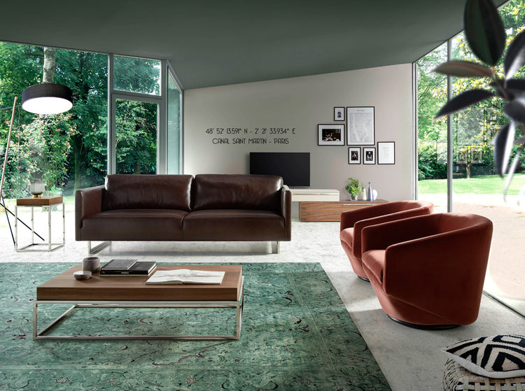 Coffee table with chromed steel structure and Mdf cover - Angel Cerdá S.L