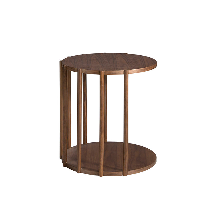 Walnut-veneered wooden corner table - Angel Cerdá S.L
