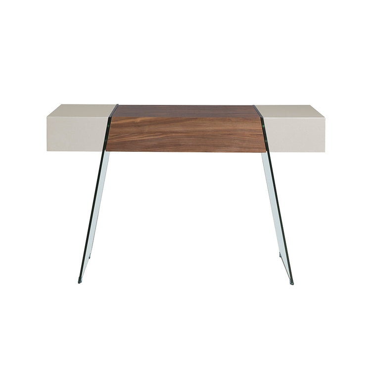 Glass console,Walnut-veneered wood lacquered MD - Angel Cerdá S.L