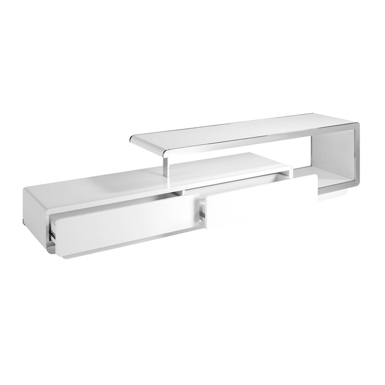 Lacquered Mdf TV unit with stainless steel front - Angel Cerdá S.L