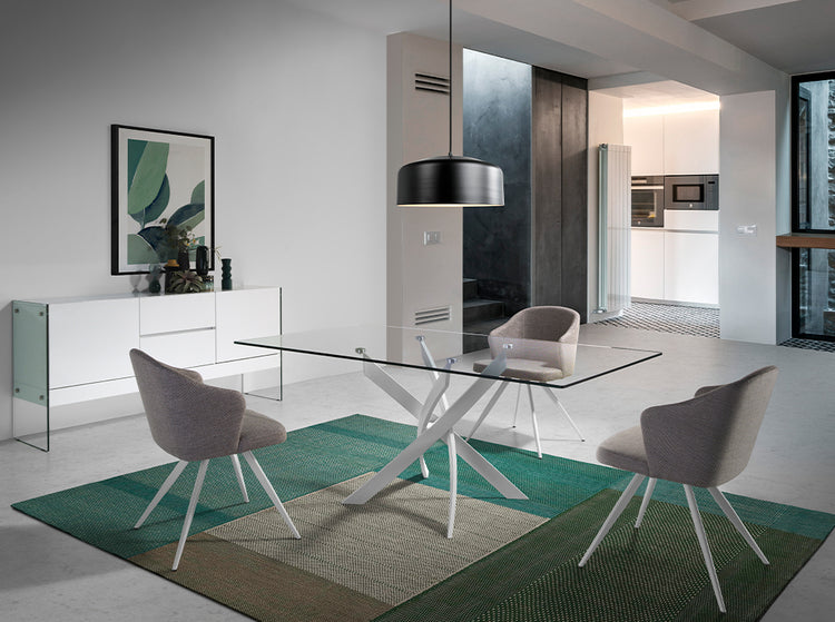 Upholstered chair with steel structure painted in epoxy - Angel Cerdá, S.L.
