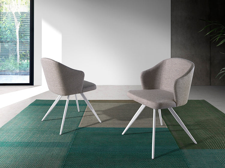 Upholstered chair with steel structure painted in epoxy - Angel Cerdá, S.L.