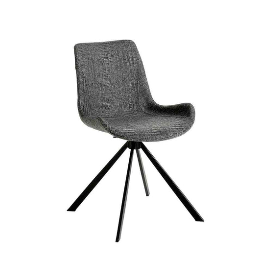 Upholstered swivel chair with steel structure painted in epoxy- Angel Cerda
