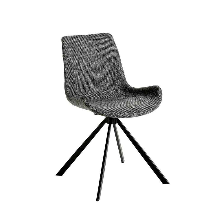 Upholstered swivel chair with steel structure painted in epoxy- Angel Cerda