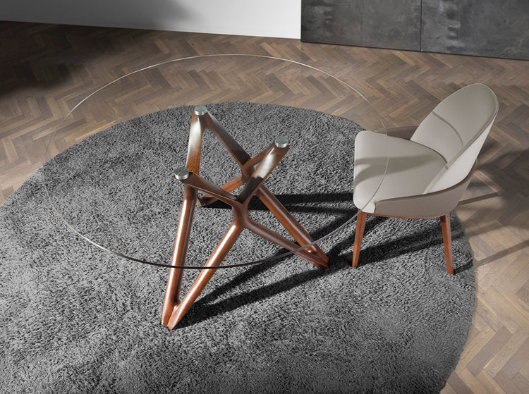 Upholstered leatherette dining chair-Angel Cerdá