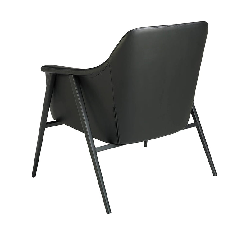 Upholstered fabric and eco-leather armchair with black steel structure - Angel Cerdá