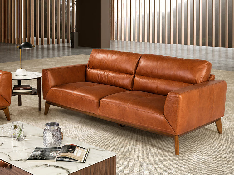 2-seater buffalo cow leather sofa model 6046 Angel Cerdá S.L.