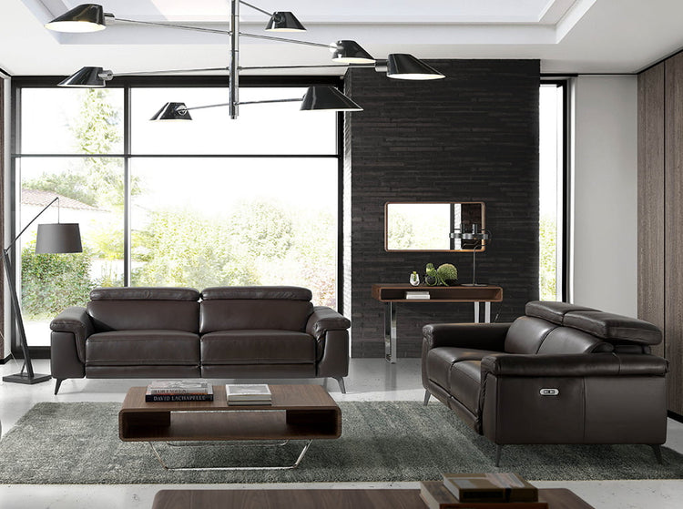2-seat sofa upholstered in leather with 2 x electric relax - Angel Cerdá S.L