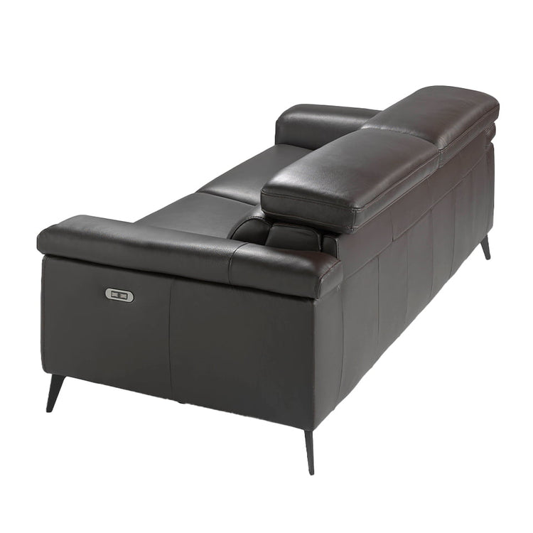 3 seat sofa upholstered in leather with 2 x electric relax - Angel Cerdá S.L