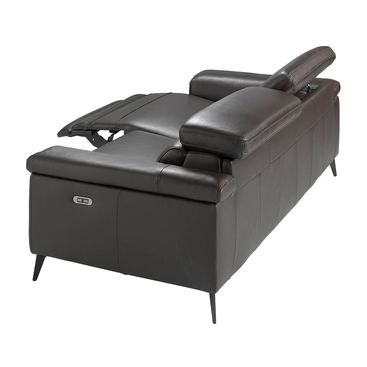 3 seat sofa upholstered in leather with 2 x electric relax - Angel Cerdá S.L