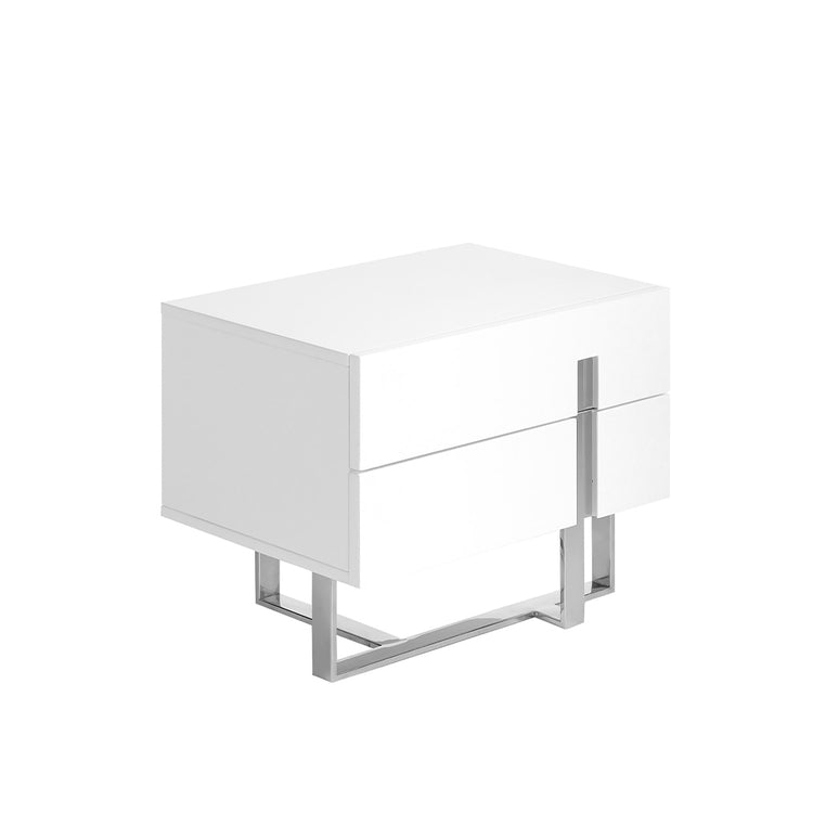 Night table in lacquered Mdf with stainless steel frame - Angel Cerdá S.L
