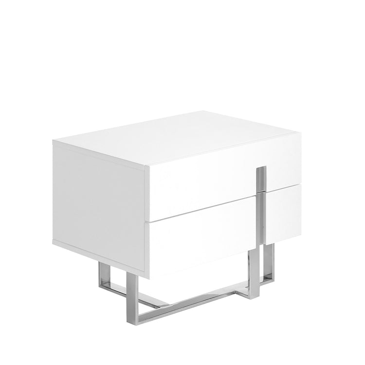 Night table in lacquered Mdf with stainless steel frame - Angel Cerdá S.L