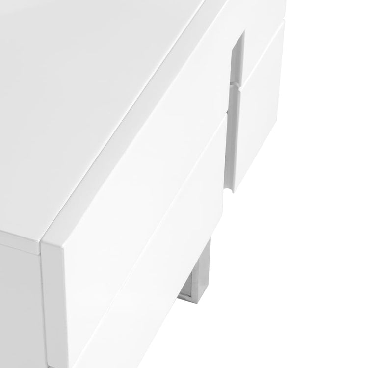Night table in lacquered Mdf with stainless steel frame - Angel Cerdá S.L