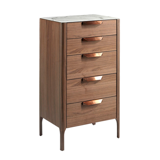 5-drawer chiffonier made of walnut-veneered wood - Angel Cerdá S.L