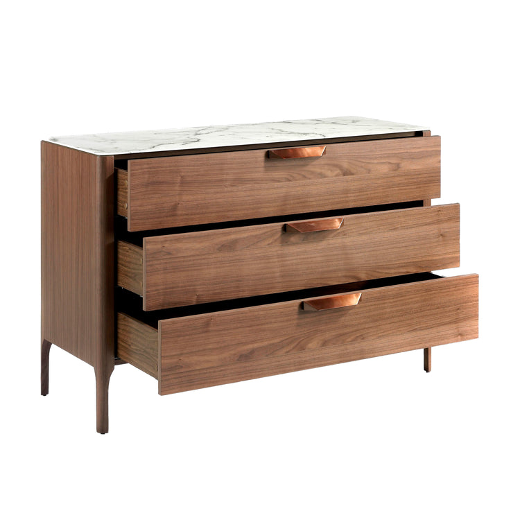 3-drawer sideboard made of walnut-veneered wood - Angel Cerdá S.L