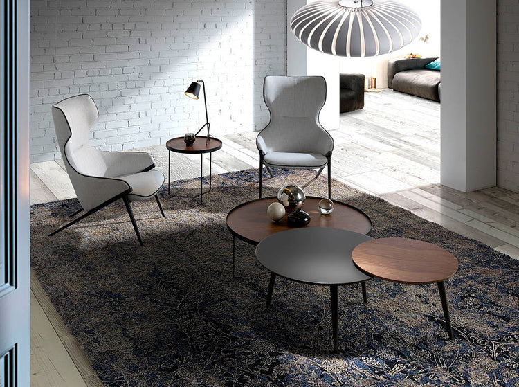 Upholstered armchair with epoxy painted steel structure - Angel Cerdá S.L