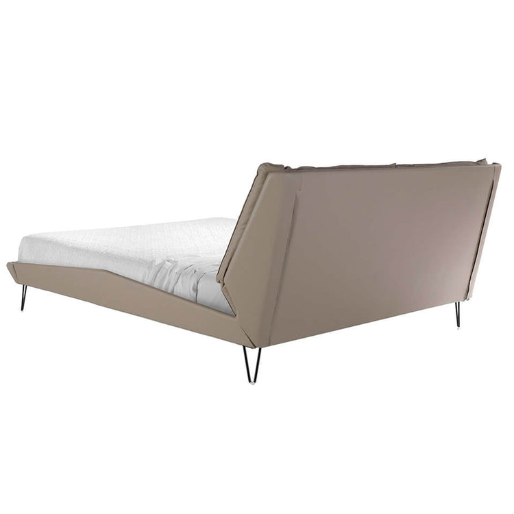 King size bed upholstered with black painted steel legs - Angel Cerdá S.L
