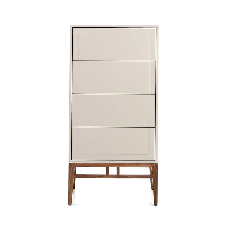 4-drawer chiffonier with walnut-veneered wood legs - Angel Cerdá S.L