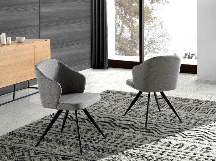 Upholstered chair with steel structure painted in epoxy - Angel Cerdá, S.L.
