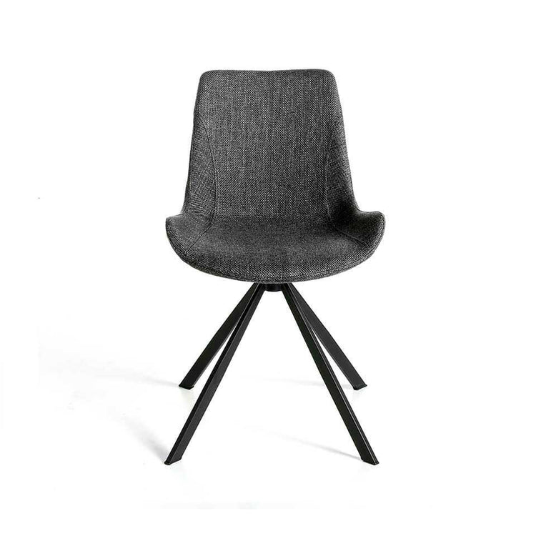 Upholstered swivel chair with steel structure painted in epoxy- Angel Cerda