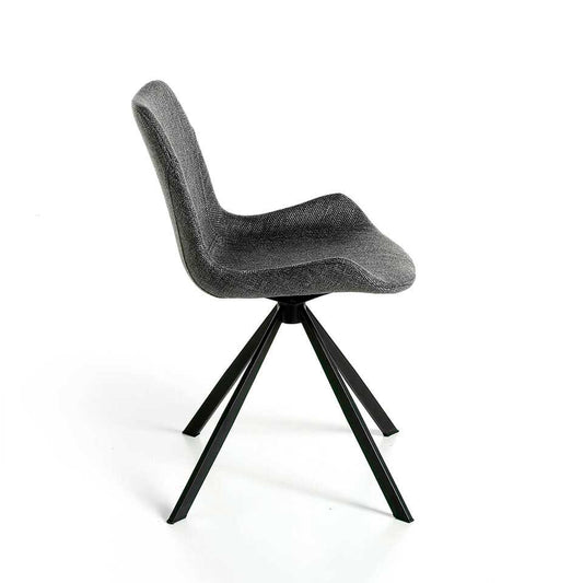 Upholstered swivel chair with steel structure painted in epoxy- Angel Cerda