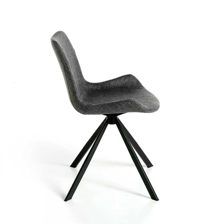 Upholstered swivel chair with steel structure painted in epoxy- Angel Cerda