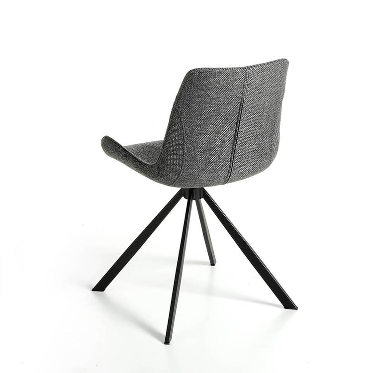 Upholstered swivel chair with steel structure painted in epoxy- Angel Cerda