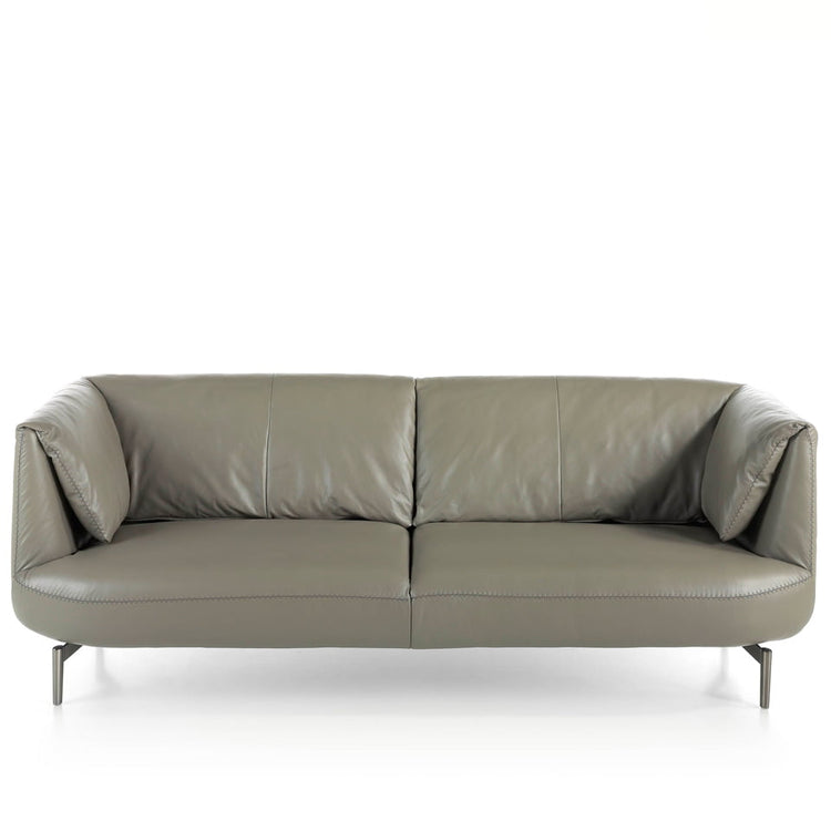 3 seat sofa leather upholstered with polished steel legs - Angel Cerdá S,L