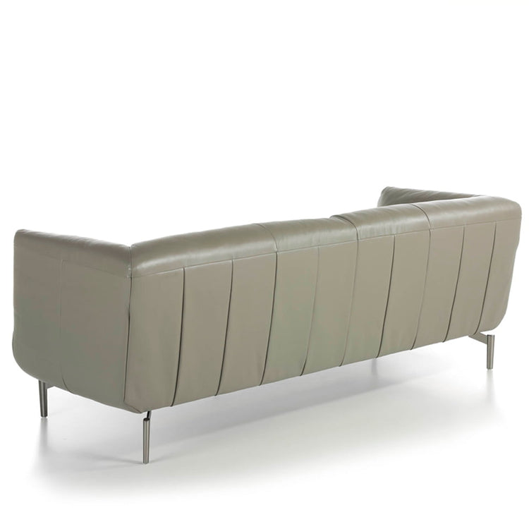 3 seat sofa leather upholstered with polished steel legs - Angel Cerdá S,L