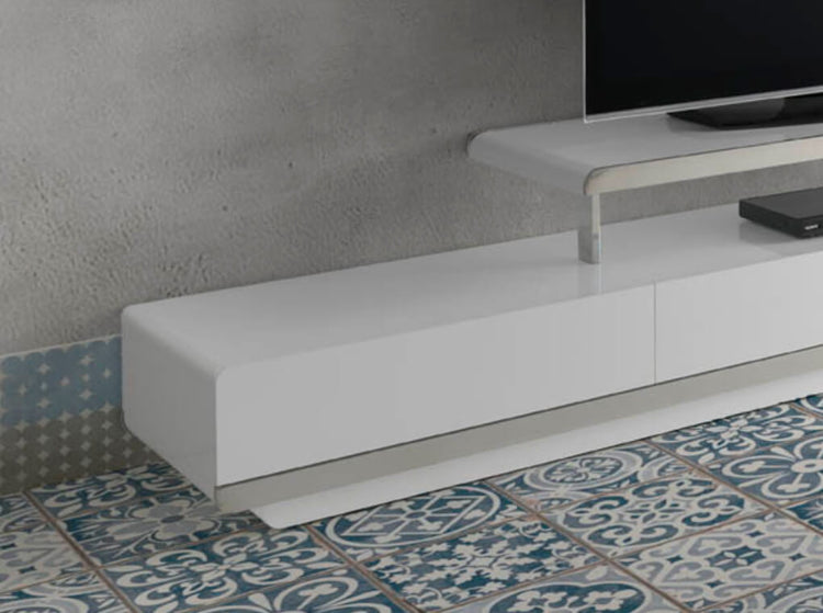 Lacquered Mdf TV unit with stainless steel front - Angel Cerdá S.L