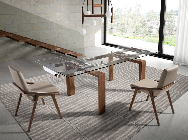 Extendible dining table with tempered glass - Angel Cerdá S.L