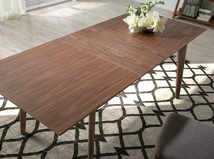 Extendable dining table manufactured in Walnut - Angel Cerdá S.L