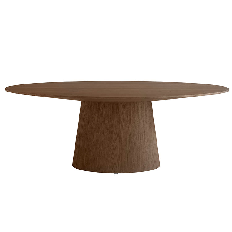 Oval dining table in walnut veneered wood - Angel Cerdá S.L