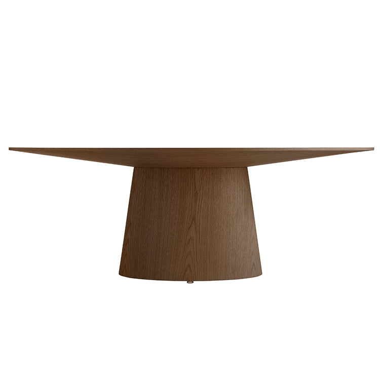 Oval dining table in walnut veneered wood - Angel Cerdá S.L