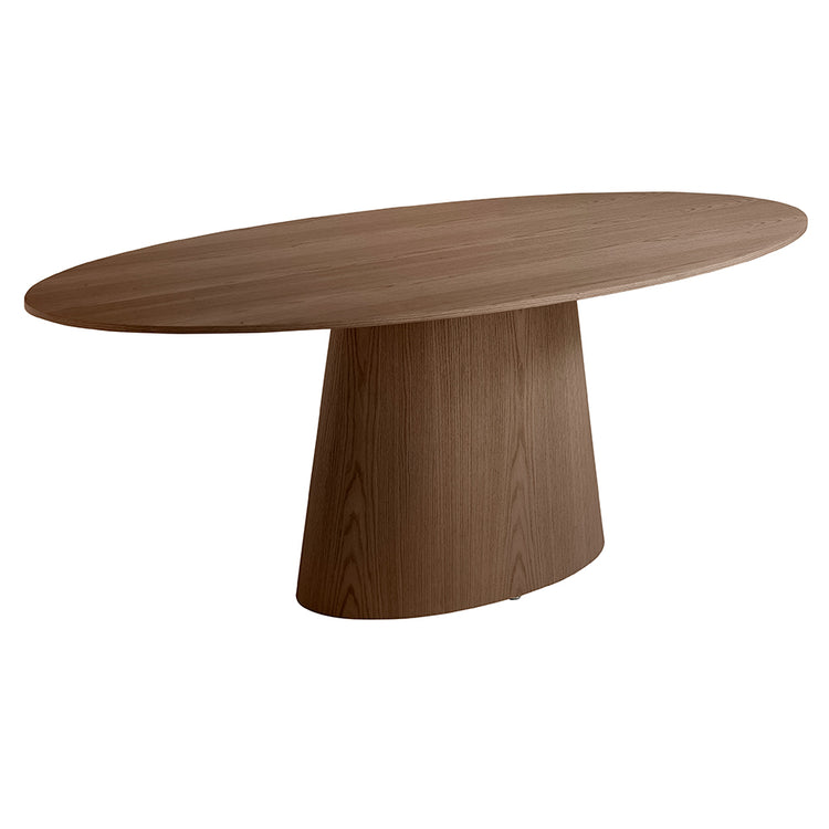 Oval dining table in walnut veneered wood - Angel Cerdá S.L