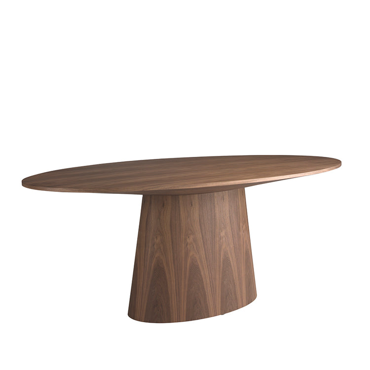 Oval dining table in walnut veneered wood - Angel Cerdá S.L