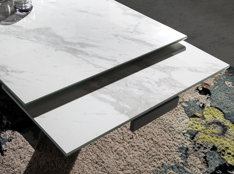 Extendable dining table with porcelain marble tops - Angel Cerdá, S.L.