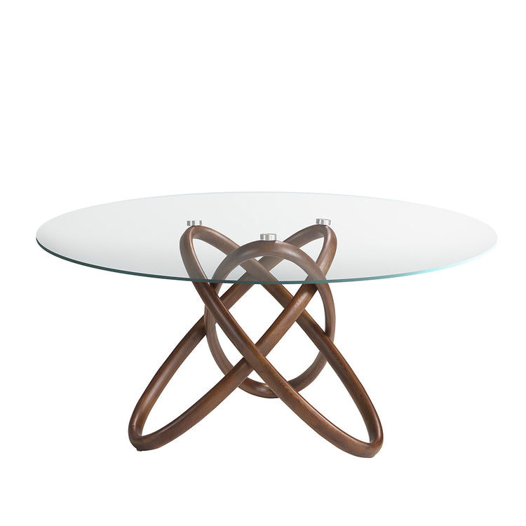 Solid wooden table with tempered glass cover - Angel Cerdá S.L