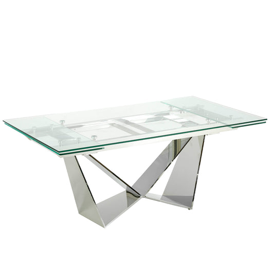 Dining table with tempered glass cover - Angel Cerdá, S.L.