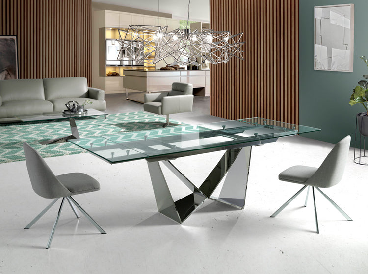 Dining table with tempered glass cover - Angel Cerdá, S.L.