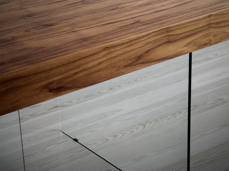 Dining table with walnut-veneered MDF top - Angel Cerdá, S.L.