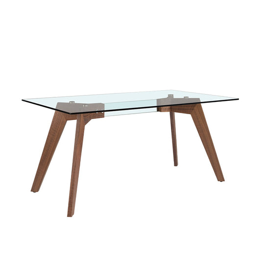 Dining table with walnut veneered wood legs - Angel Cerdá S.L