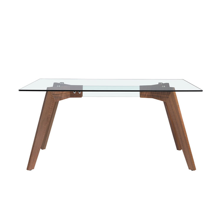 Dining table with walnut veneered wood legs - Angel Cerdá S.L