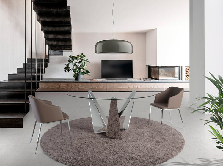 Dining table with tempered glass cover - Angel Cerdá, S.L.