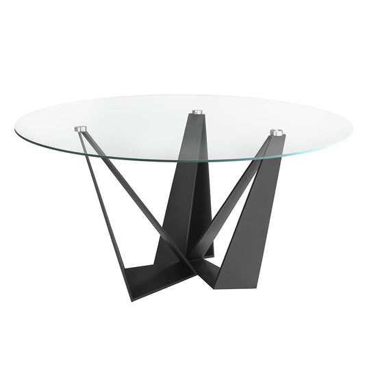 Dining table with tempered glass tabletop - Angel Cerdá, S.L.