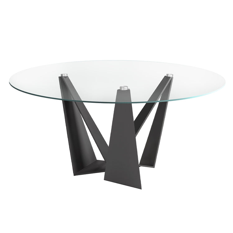 Dining table with tempered glass tabletop - Angel Cerdá, S.L.