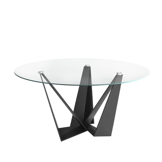 Dining table with tempered glass tabletop - Angel Cerdá, S.L.